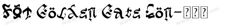 FOT Golden Gate Con字体转换